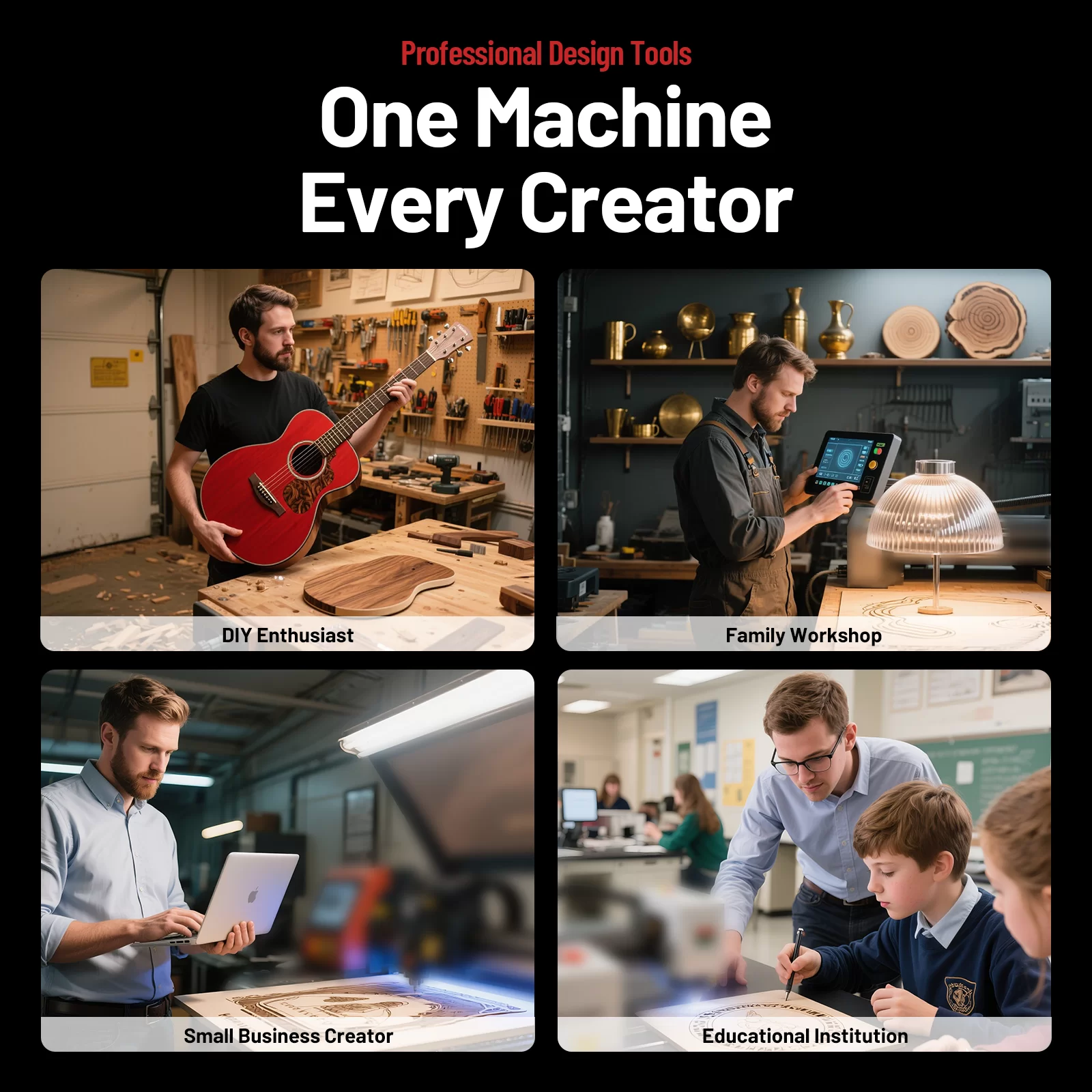 TWOTREES TTC450 Ultra 4-Axis CNC Combo Machine – AI-Powered Laser Engraver & Router for Wood, Stone, Aluminum, MDF, Paper and More - Image 3