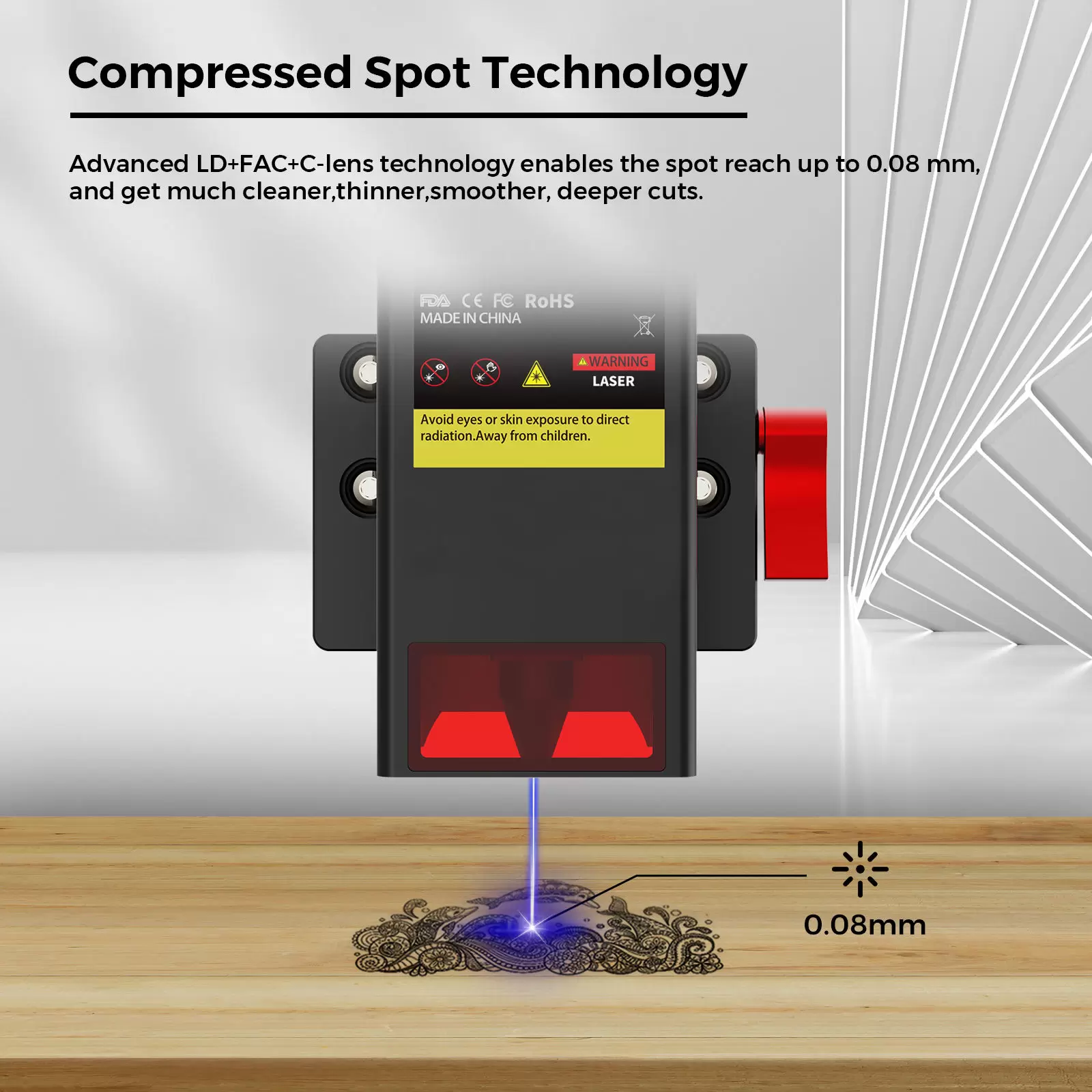 TWO TREES TC20 Laser Module for TTC450 Pro 20W Module for Laser Engraving Machine Cutting 15mm Pine Boards Effortlessly - Image 3