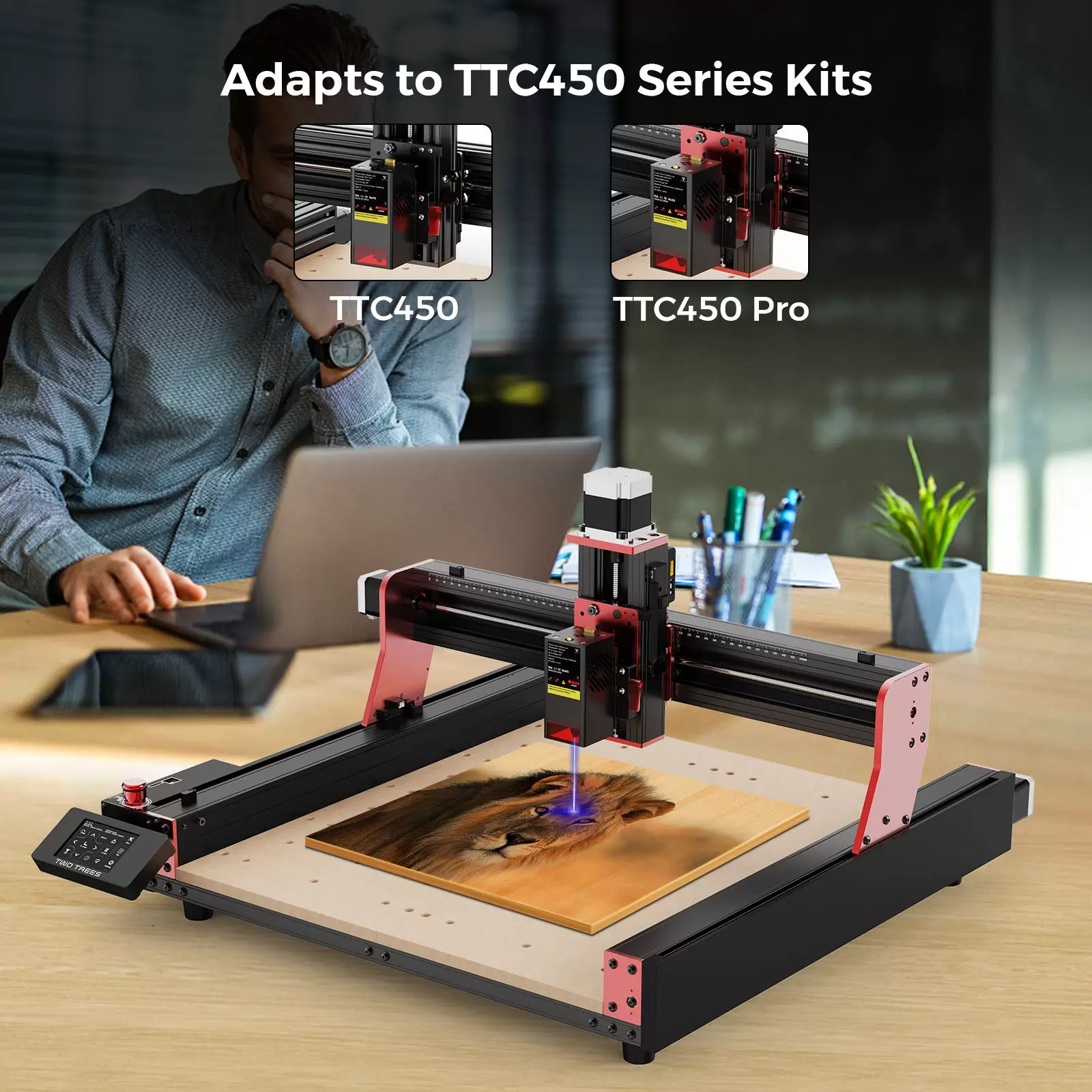 TWO TREES TC20 Laser Module for TTC450 Pro 20W Module for Laser Engraving Machine Cutting 15mm Pine Boards Effortlessly - Image 5