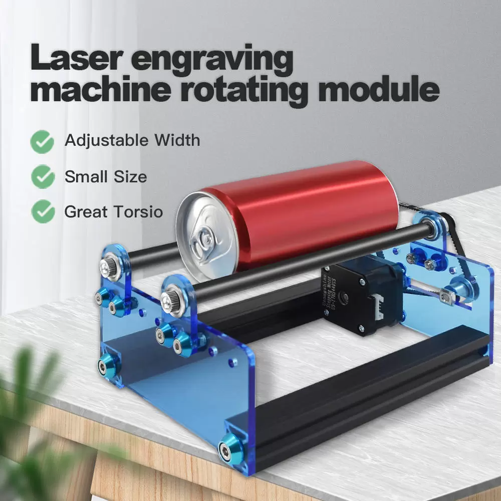 TWOTREES Y-axis Rotary Roller for Laser Engraver 360° rotating Heightening Footrest For Laser Engraving Extra Long Objects Cans - Image 7