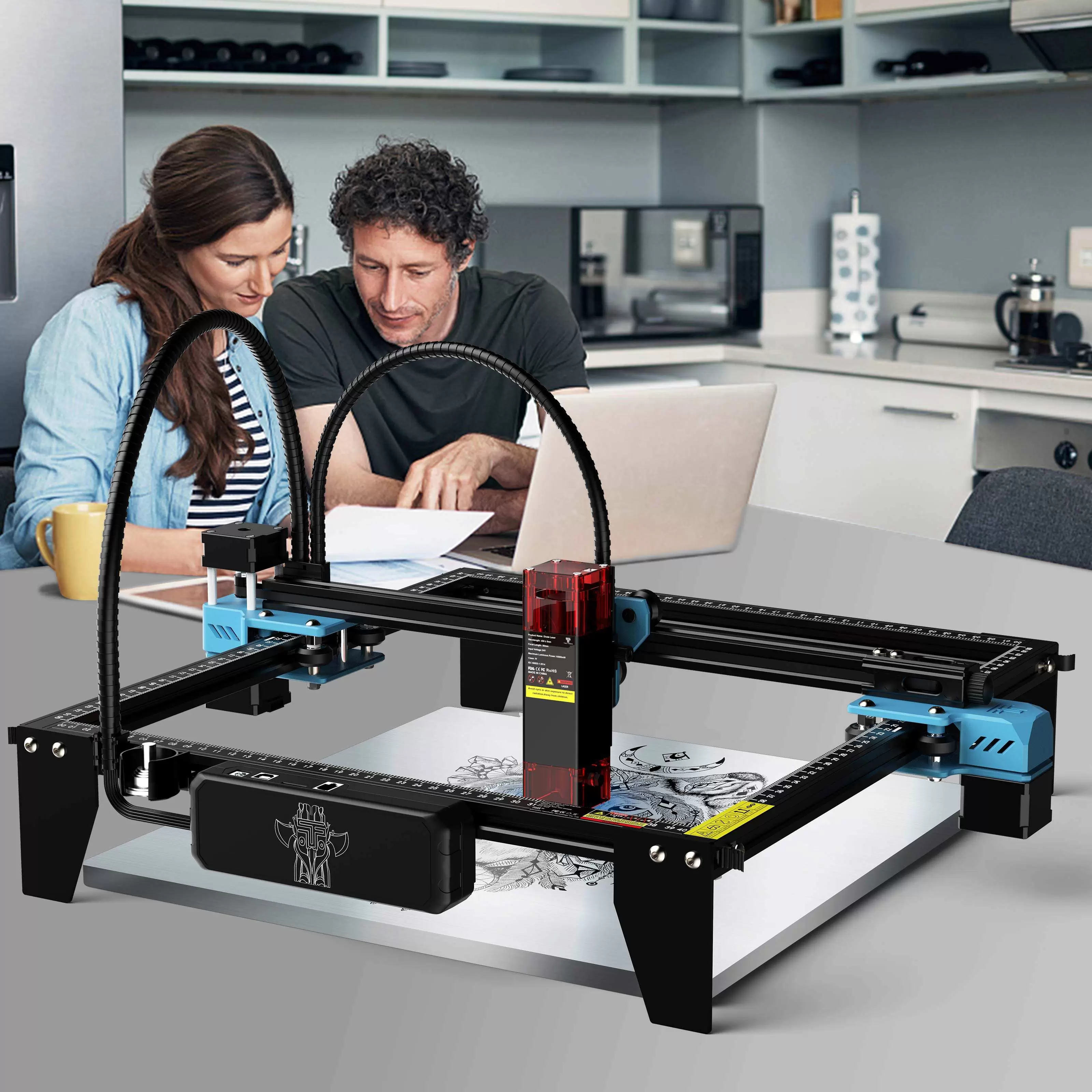 TWOTREES TTS-10 Pro Laser Engraver Stainless Steel Logo Printer Metal Laser Engraving Machine For Cutting Acrylic Wood Leather - Image 6