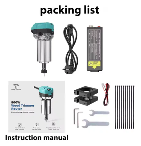 TWOTREES TTC450 800W Wood Trimmer Spindle Assembly Kit, Mini CNC Engraving Router Tool Equipped with Storage Case for Multi-Type Processing Equipment