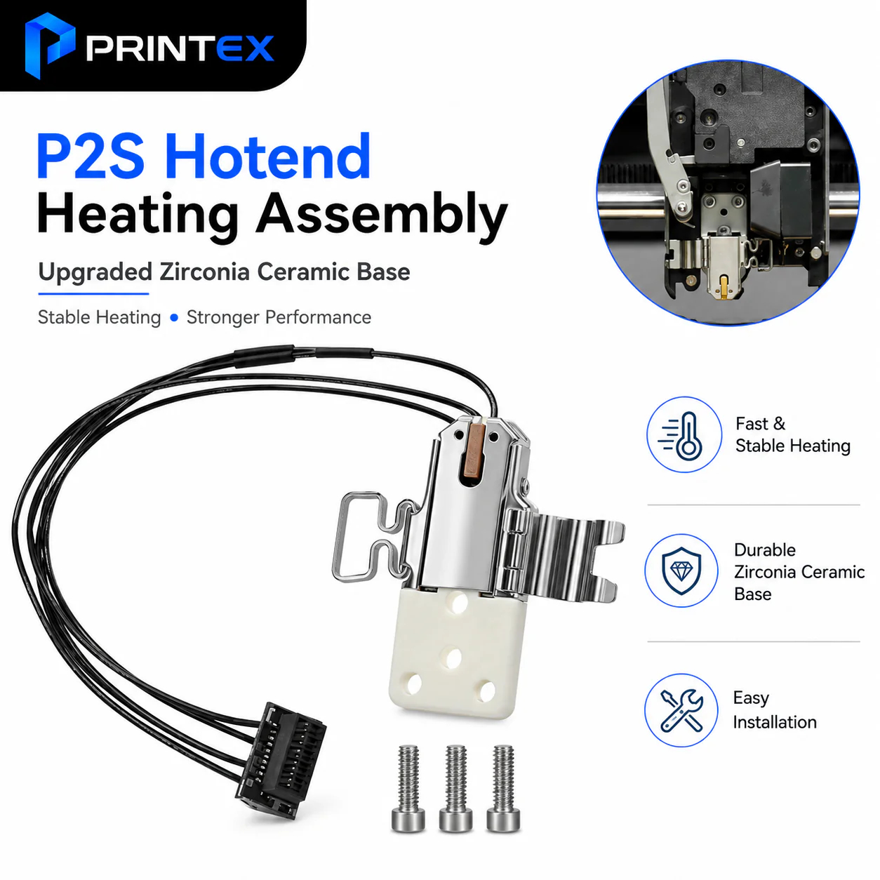 Hardened Steel Integrated High‑Speed Nozzle 3D Printing Component for Bambu A1 A1mini A2L 3D Printer - Image 3
