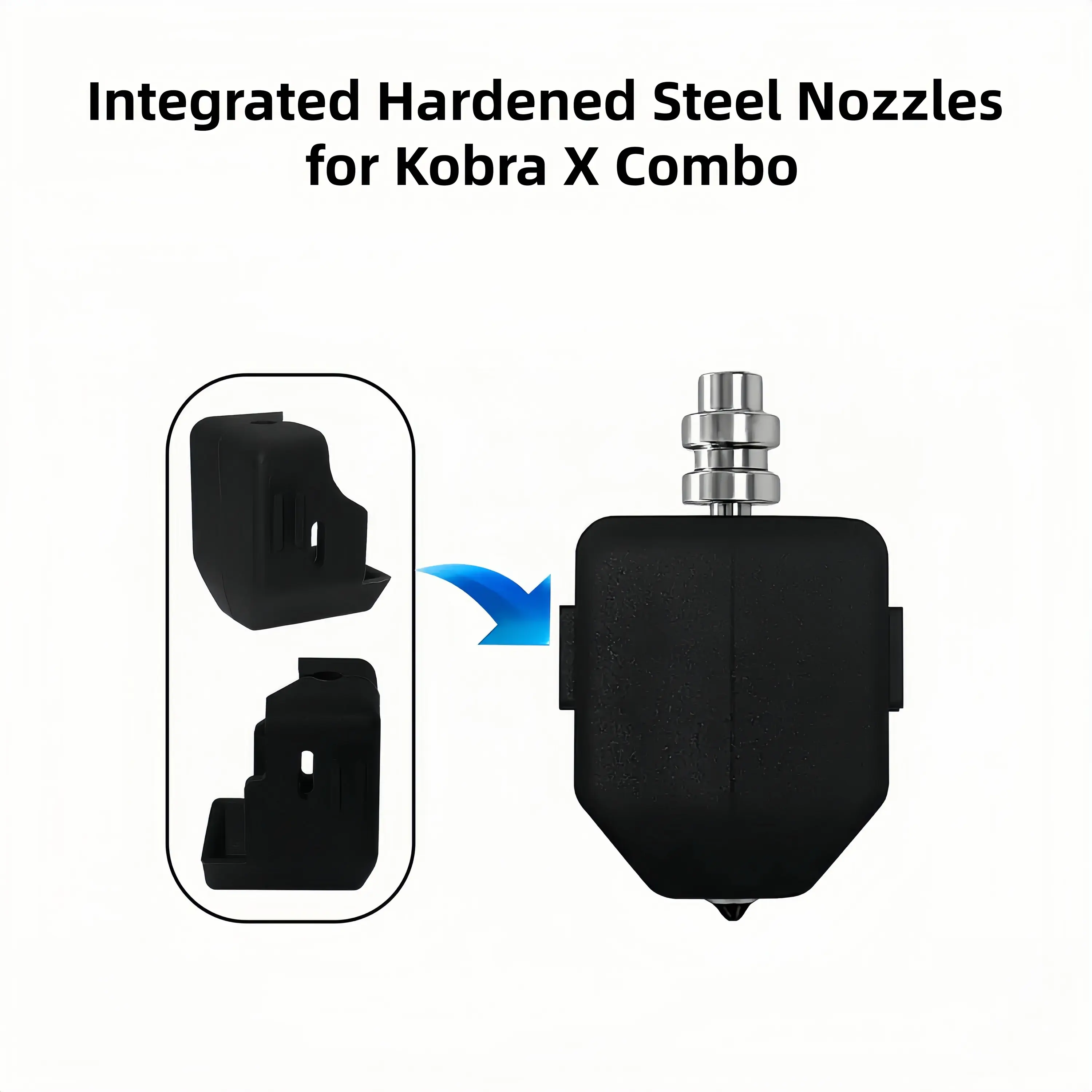 Hotend Kit for Anycubic Kobra X 3D Printer, 0.25 0.4 0.6 0.8mm Nozzle Heating Assembly Complete Replacement Spare Parts - Image 3