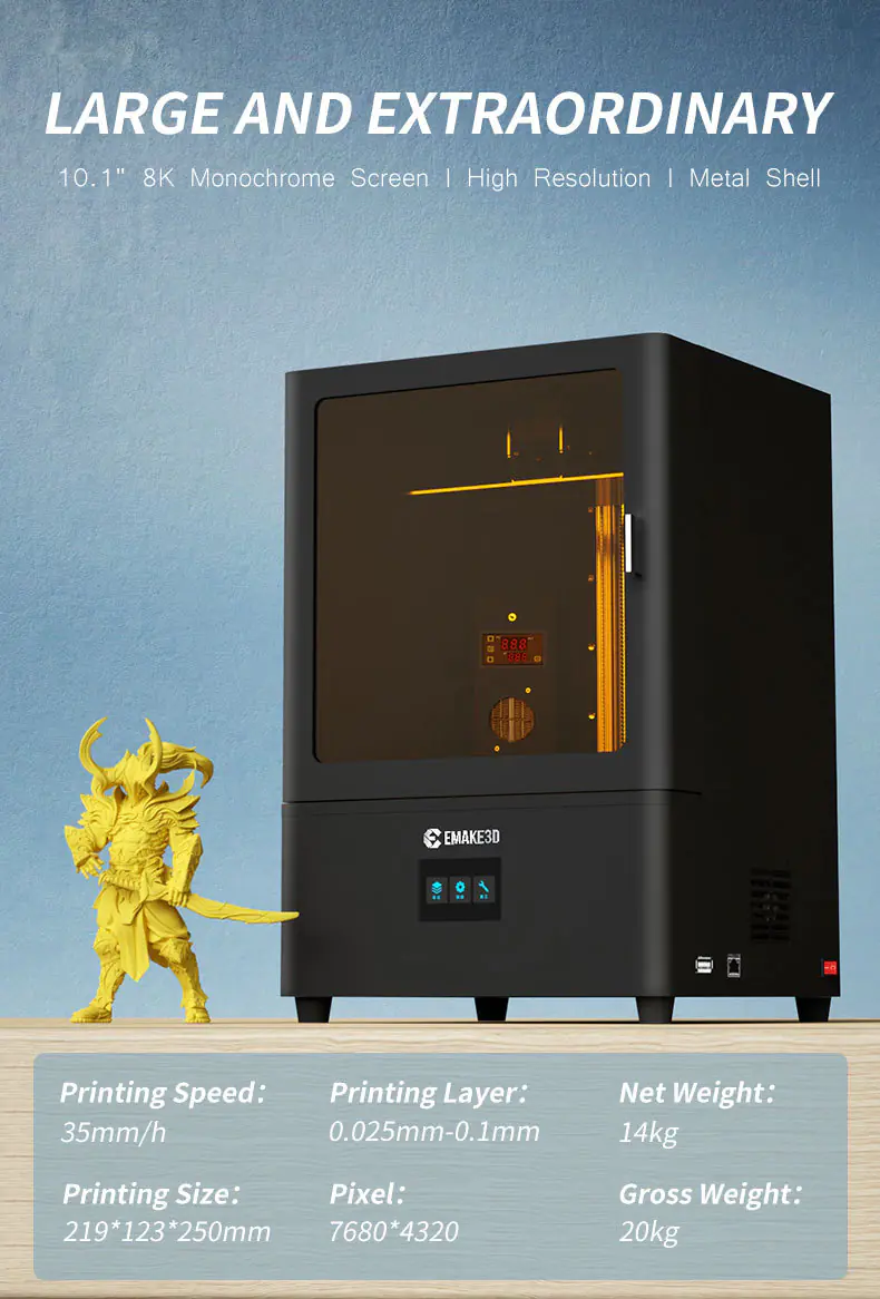 Wholesale 14 Inch 16K LCD Resin 3D Printer, Large Size High Precision Desktop Printer for Dental & Jewelry - Image 5