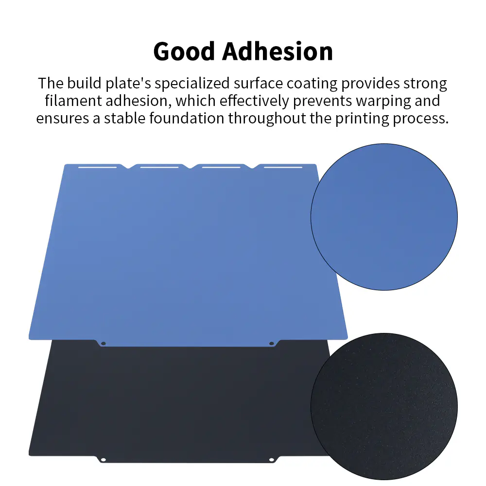 Upgraded 270×270mm Double‑Sided Build Plate Steel Sheet for Snapmaker U1 3D Printer, Blue & Black 3D Printer Replacement Parts - Image 2