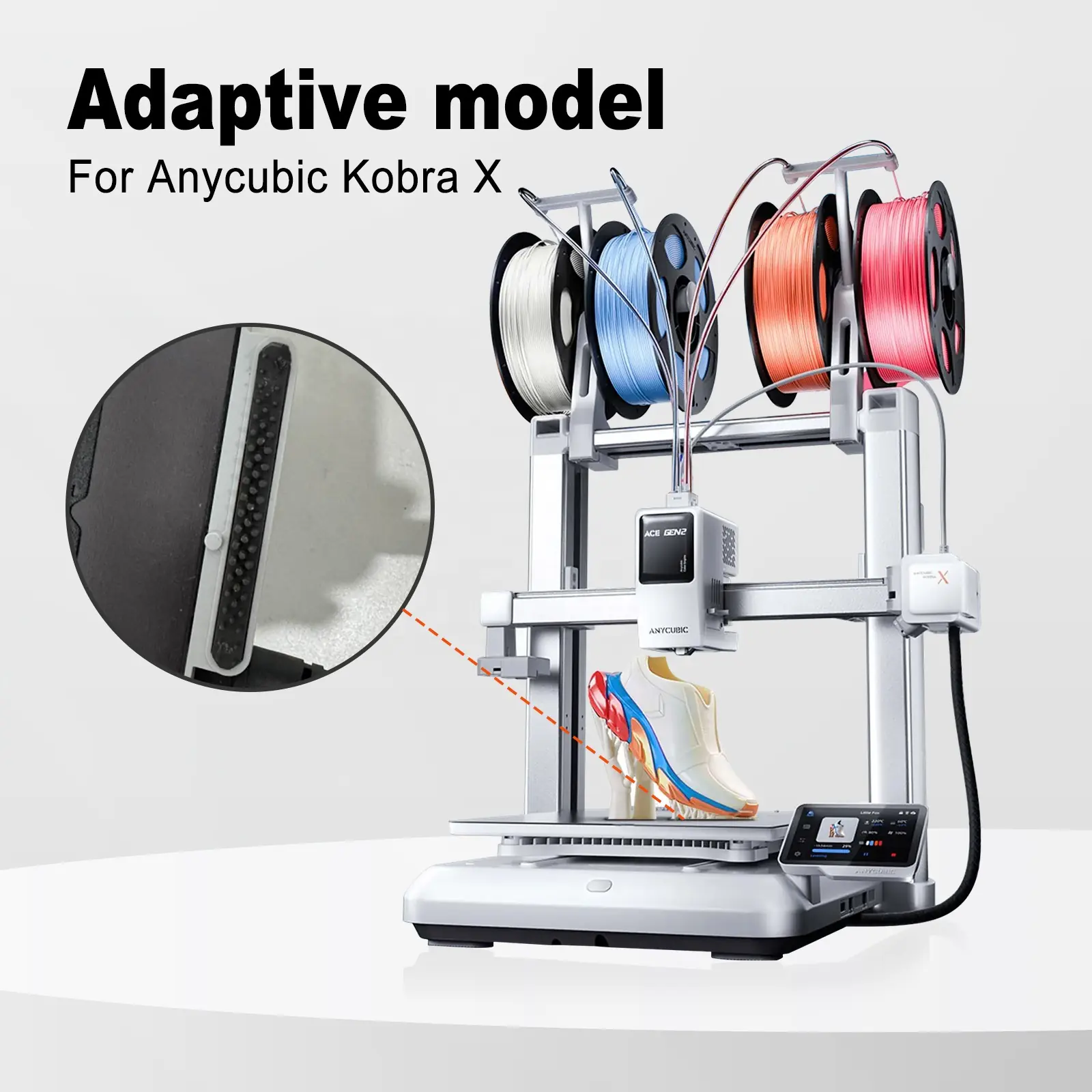 High Temp Silicone Nozzle Brush for Anycubic Kobra X 3D Printer Cleaner Spare Part - Image 5