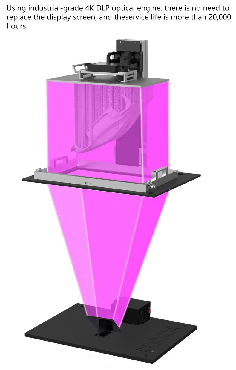 Emake 3D Automatic 4K DLP 3D Printer, Large Build Size 533×300×550mm for Industrial, Medical & Sculpture Use - Image 4