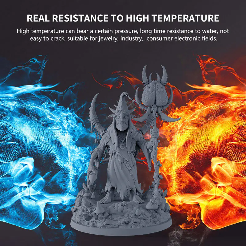 405nm Photopolymer Resin 1kg, 70% Semi‑Transparent, Skin‑Tone Gray‑White Black for SLA LCD 3D Printers - Image 4