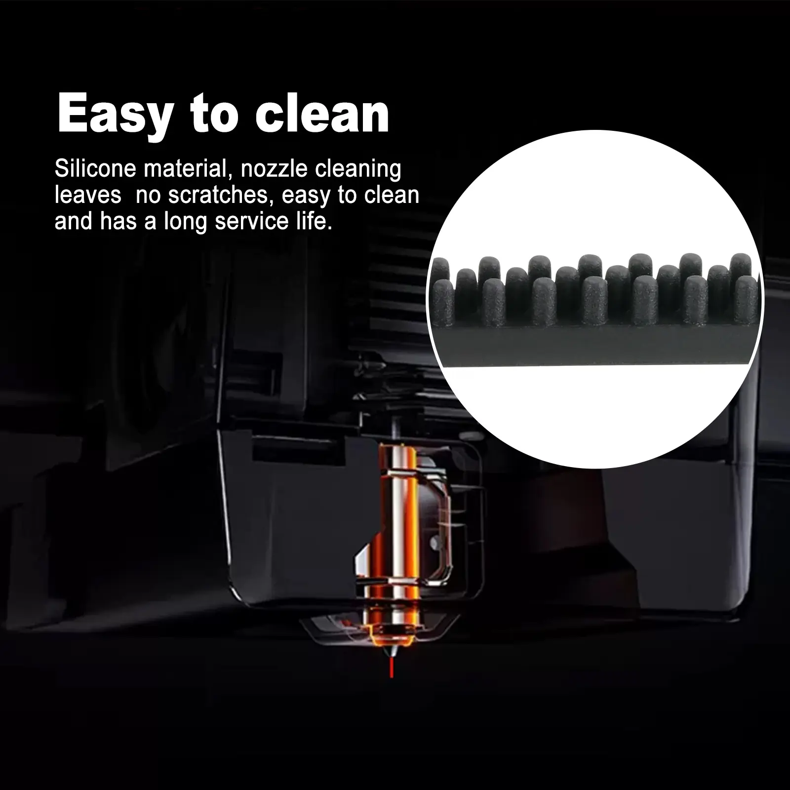High Temp Silicone Nozzle Brush for Anycubic Kobra X 3D Printer Cleaner Spare Part - Image 4