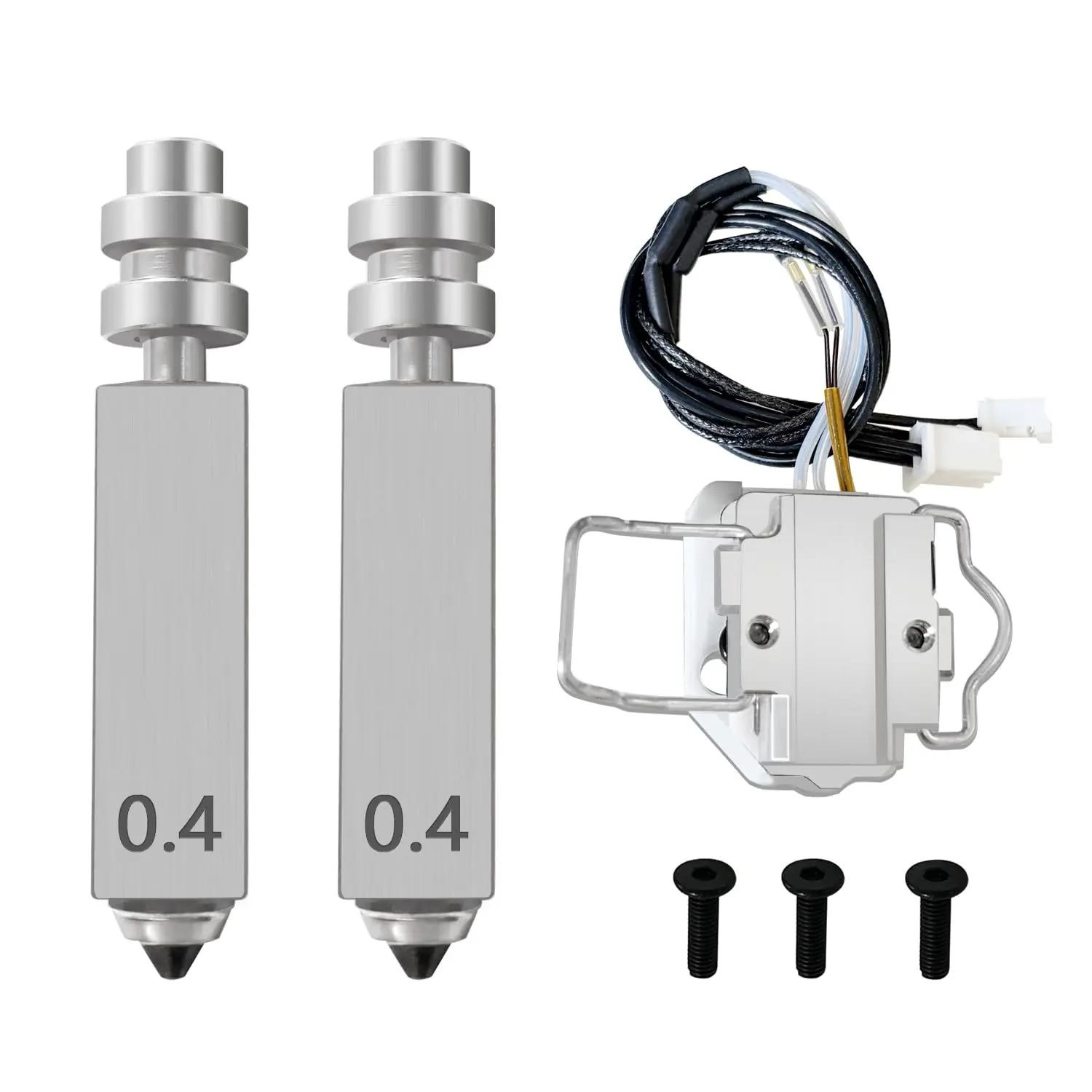 Hotend Kit for Anycubic Kobra X 3D Printer, 0.25 0.4 0.6 0.8mm Nozzle Heating Assembly Complete Replacement Spare Parts - Image 2