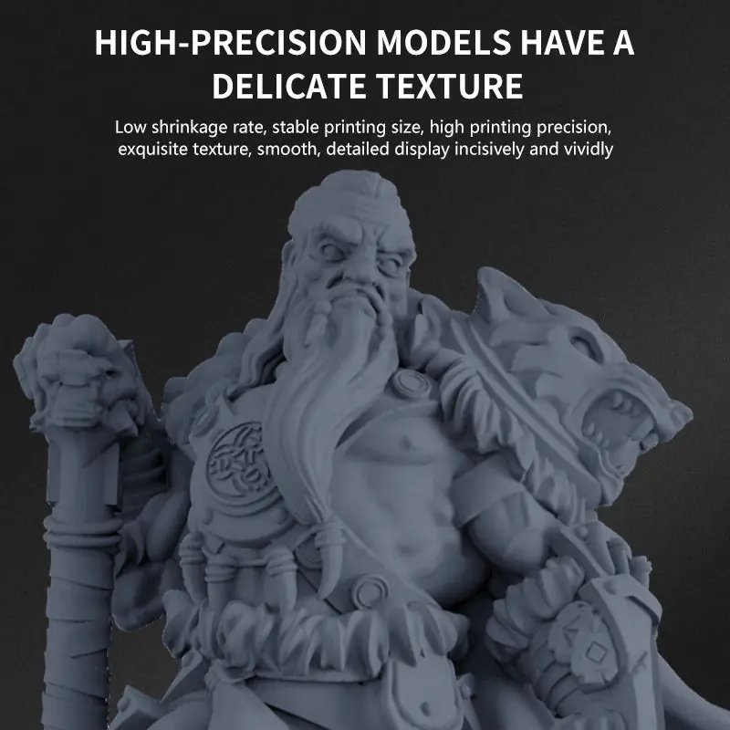 405nm Photopolymer Resin 1kg, 70% Semi‑Transparent, Skin‑Tone Gray‑White Black for SLA LCD 3D Printers - Image 5