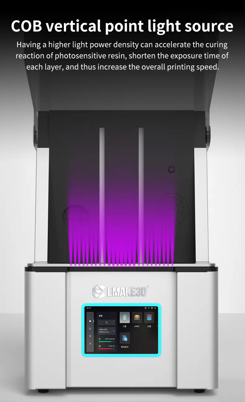 Emake3D 7-Inch 9K 16K LCD Dental 3D Printer, High Precision Automatic Resin Printer Kit - Image 4