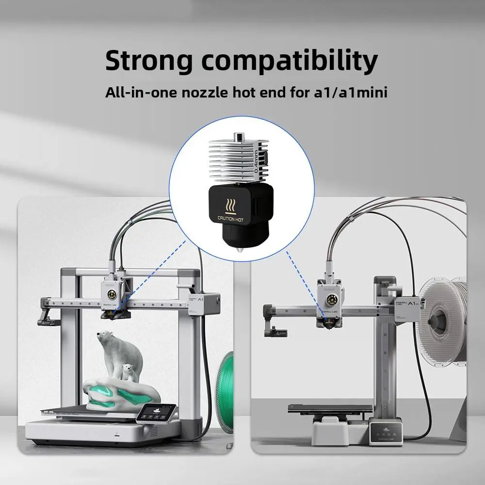 Upgraded Detachable High‑Temp Hotend Kit 0.4mm Hardened Steel Nozzle for Bambu Lab A1 A1 Mini - Image 5