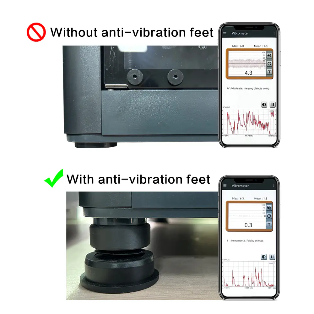 Anti‑Vibration Rubber Feet Pads for Bambu Lab P2S, Anti‑Slip Anti‑Shock Dust‑Proof Upgrade Foot Pads - Image 6