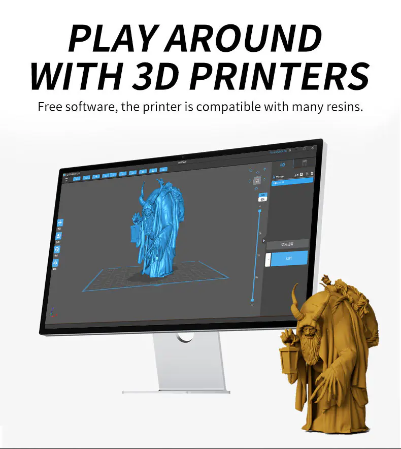 Emake3D 2025 New Model 16K Desktop Resin 3D Printer, 10.1‑inch Monochrome LCD, High‑Precision for Resin Printing, Factory Wholesale - Image 5