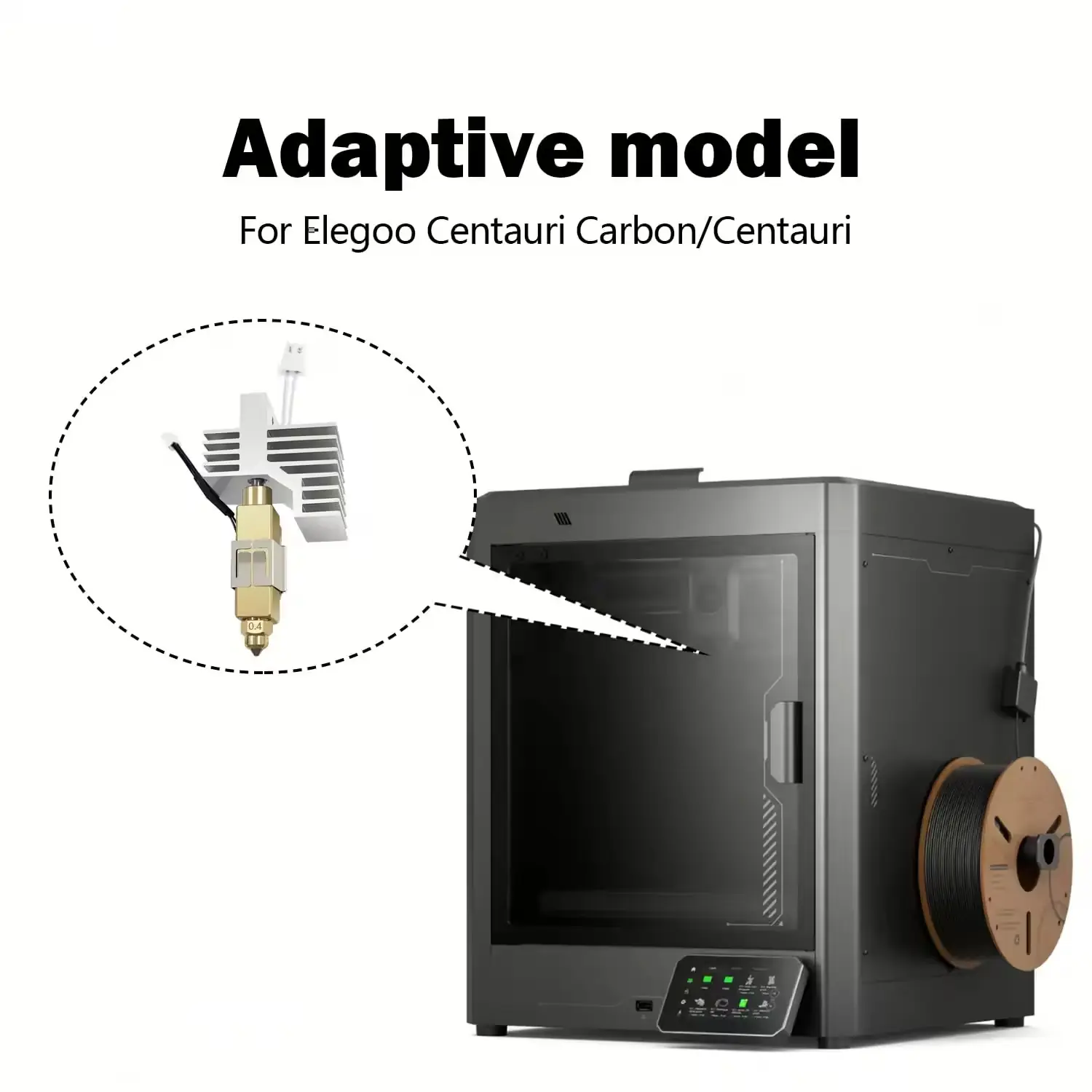 Upgrade Ceramic Hot‑End Components, Brass & Hardened Steel High‑Temperature Print Head Extruder for Elegoo Centauri Carbon 3D Printer - Image 4