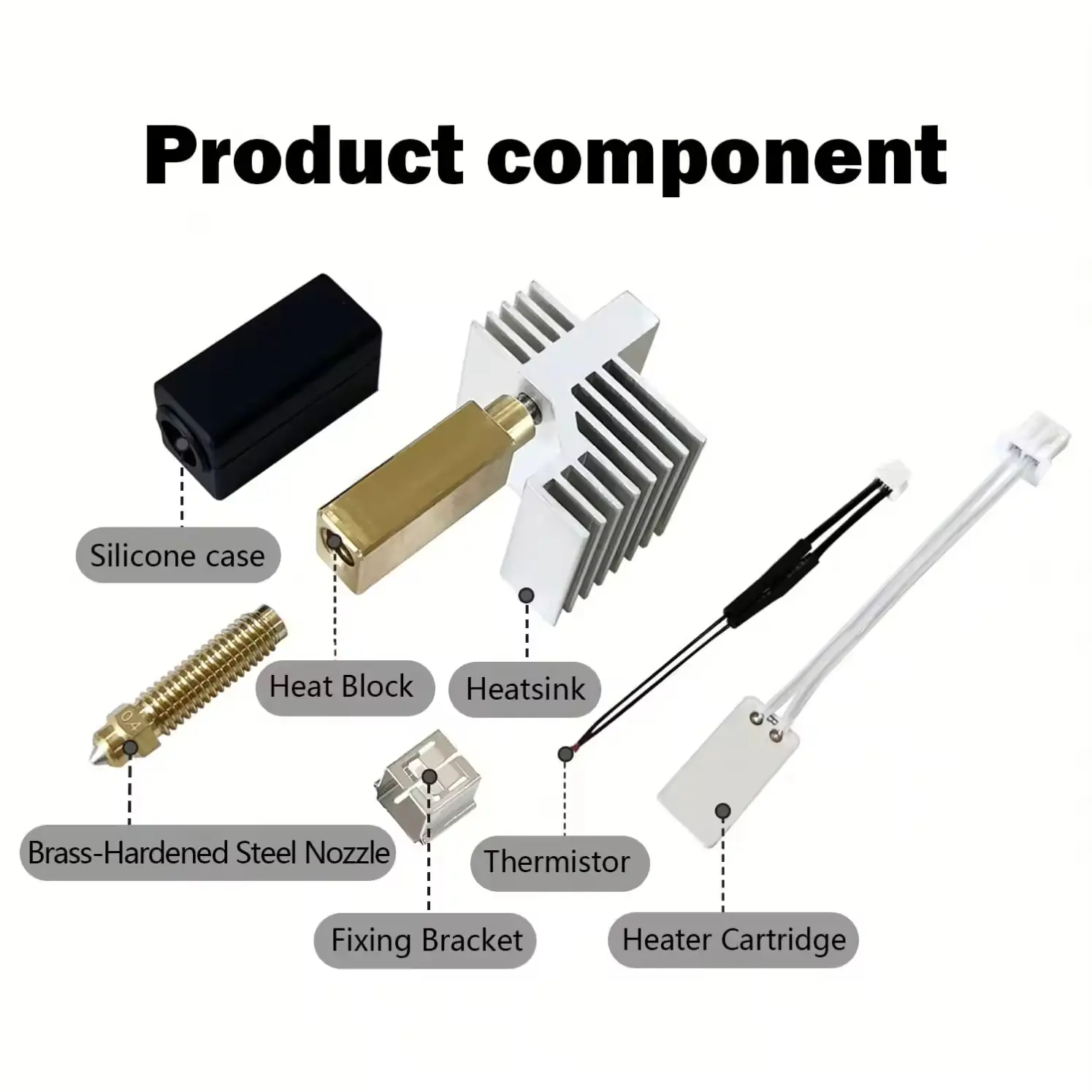 Upgrade Ceramic Hot‑End Components, Brass & Hardened Steel High‑Temperature Print Head Extruder for Elegoo Centauri Carbon 3D Printer - Image 5